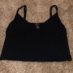 Black tank crop top